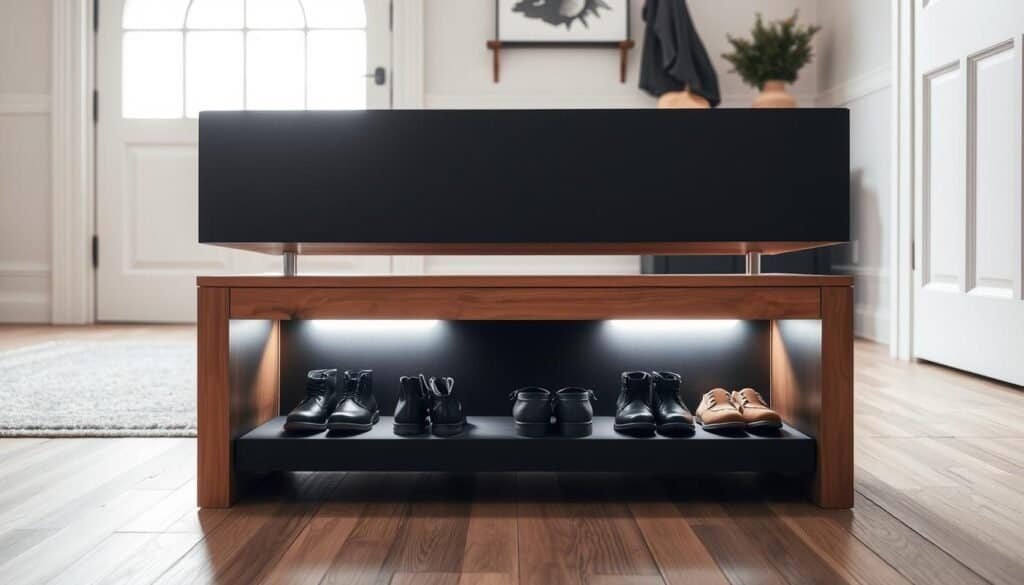 modern shoe bench with hidden storage modern shoe bench with hidden storage