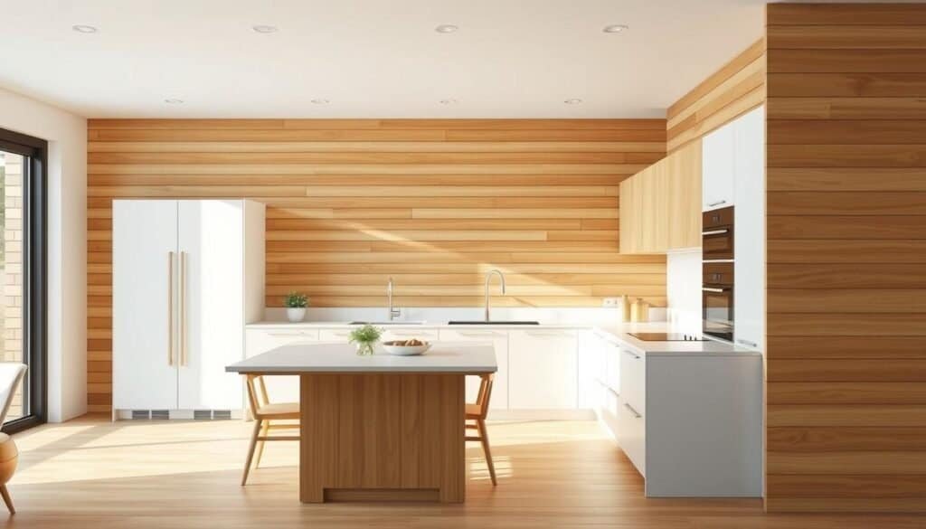 modern slatted wood kitchen wall design modern slatted wood kitchen wall design