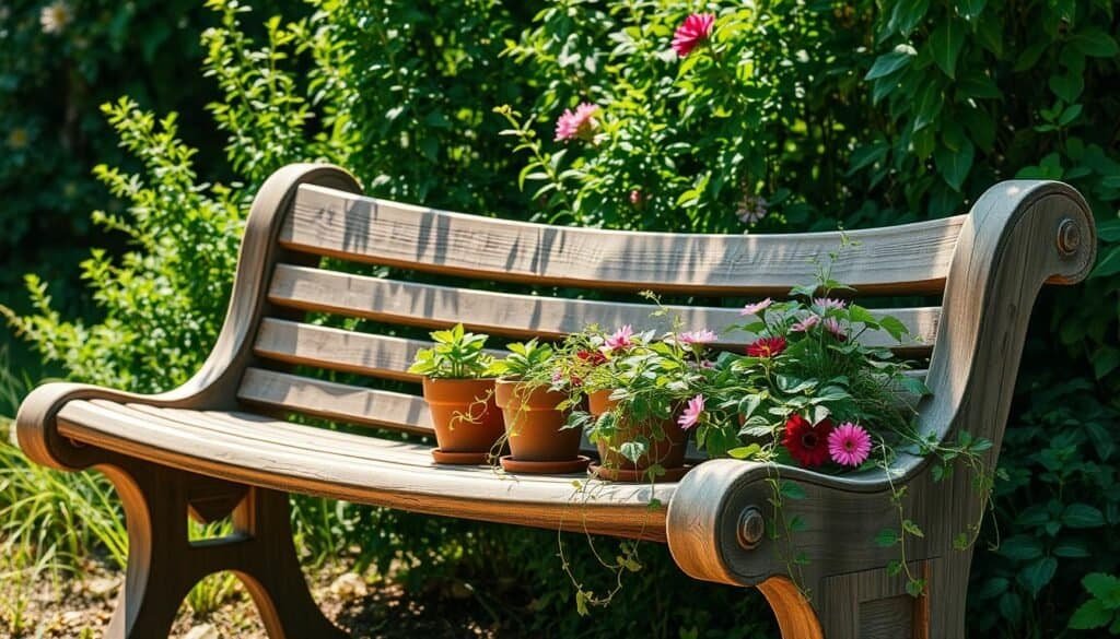 planter-integrated wooden bench planter-integrated wooden bench