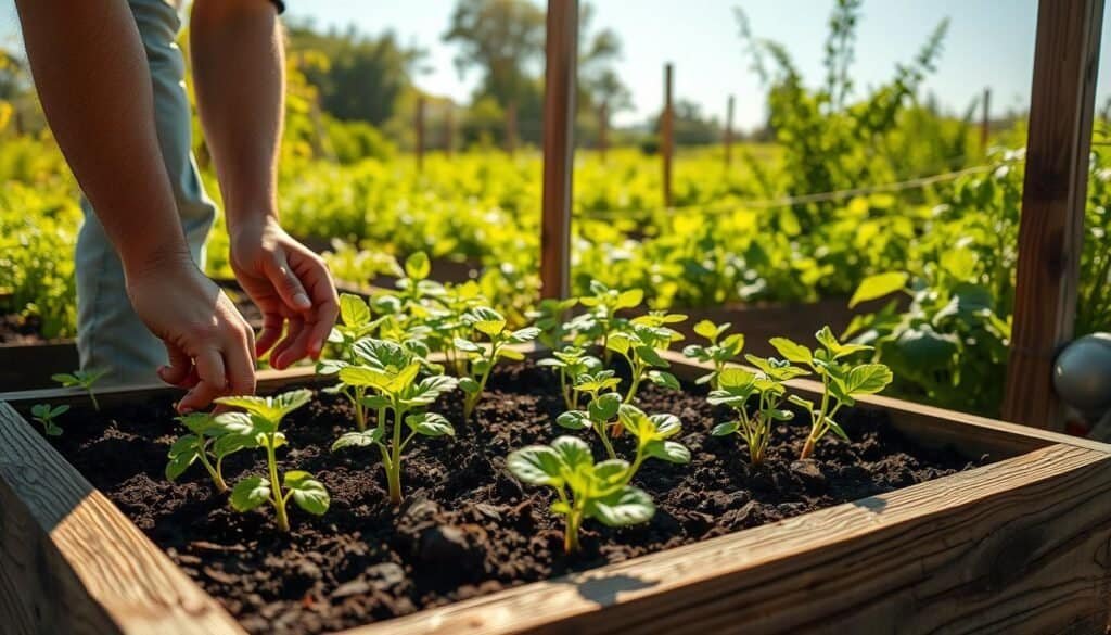 planting raised garden bed planting raised garden bed