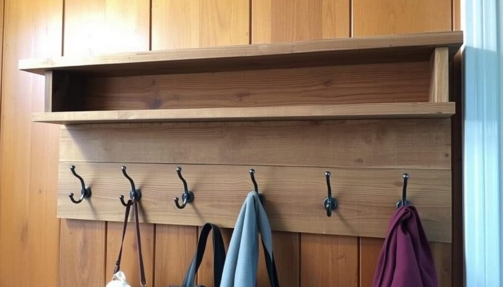 reclaimed wood pallet coat rack