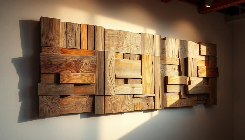 reclaimed wood wall sculpture