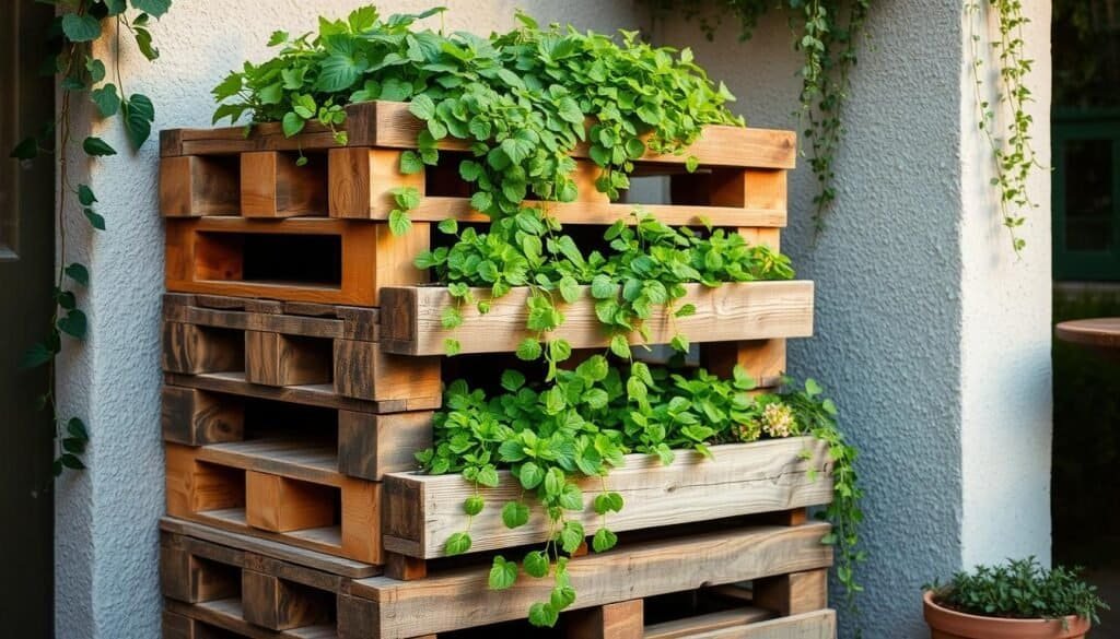 repurposed wooden pallet tiered garden repurposed wooden pallet tiered garden