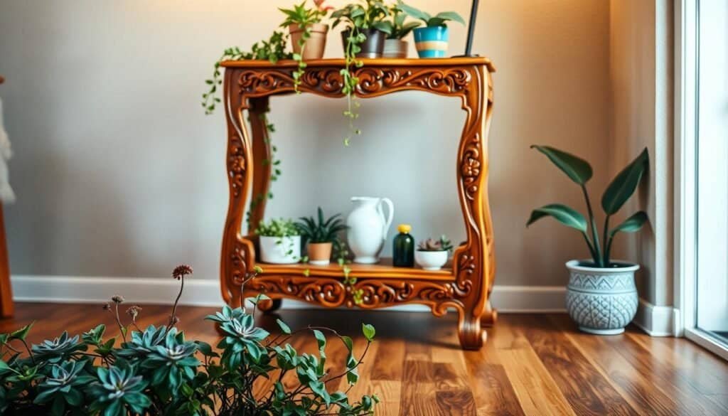 retro wooden plant stand retro wooden plant stand