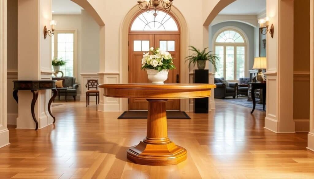 round pedestal entry table round pedestal entry table