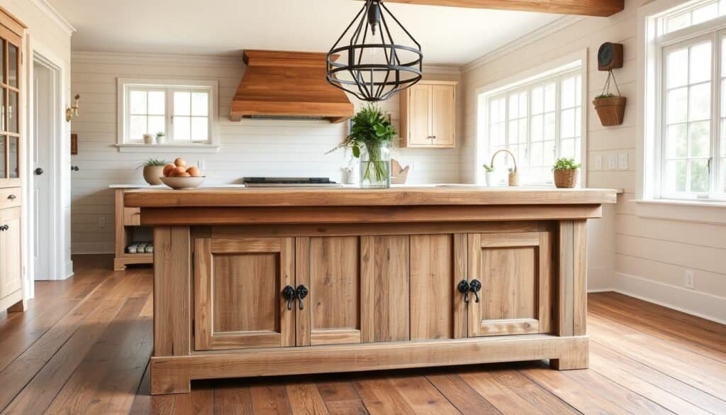 rustic kitchen island