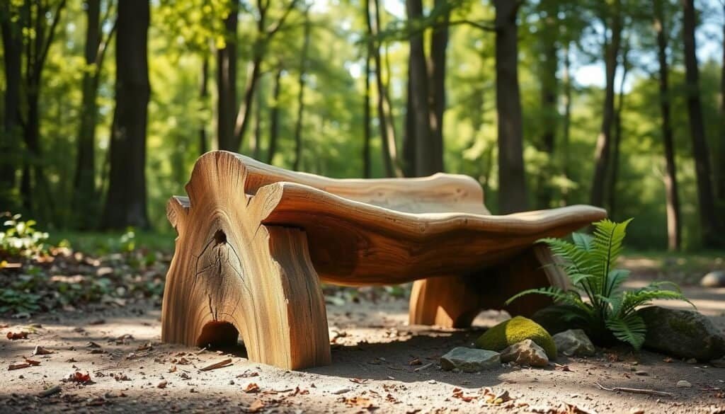 rustic log bench with natural edges rustic log bench with natural edges