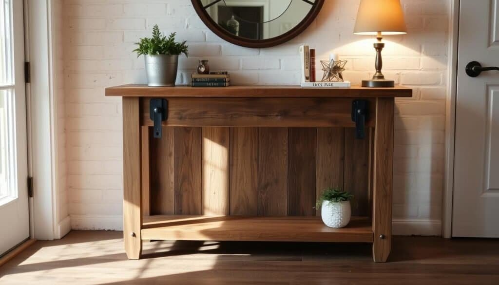 rustic reclaimed wood console rustic reclaimed wood console