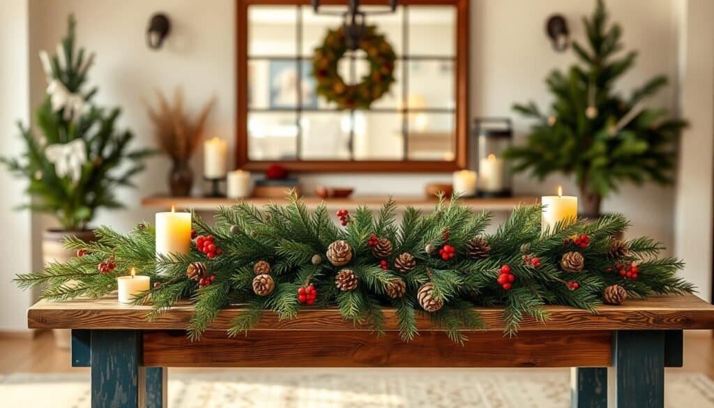 styling entryway table with seasonal natural elements styling entryway table with seasonal natural elements