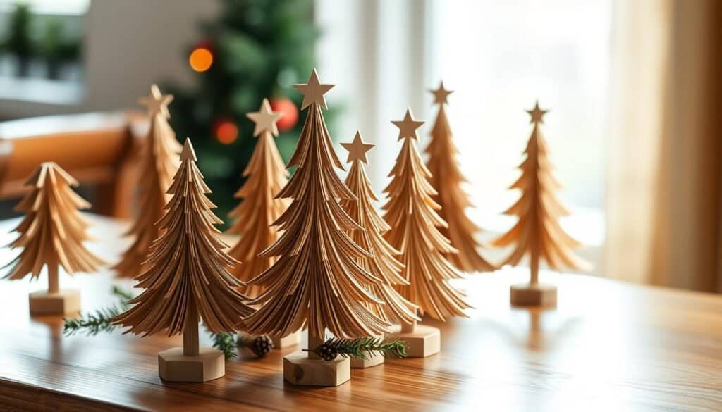 tabletop wooden Christmas trees tabletop wooden Christmas trees