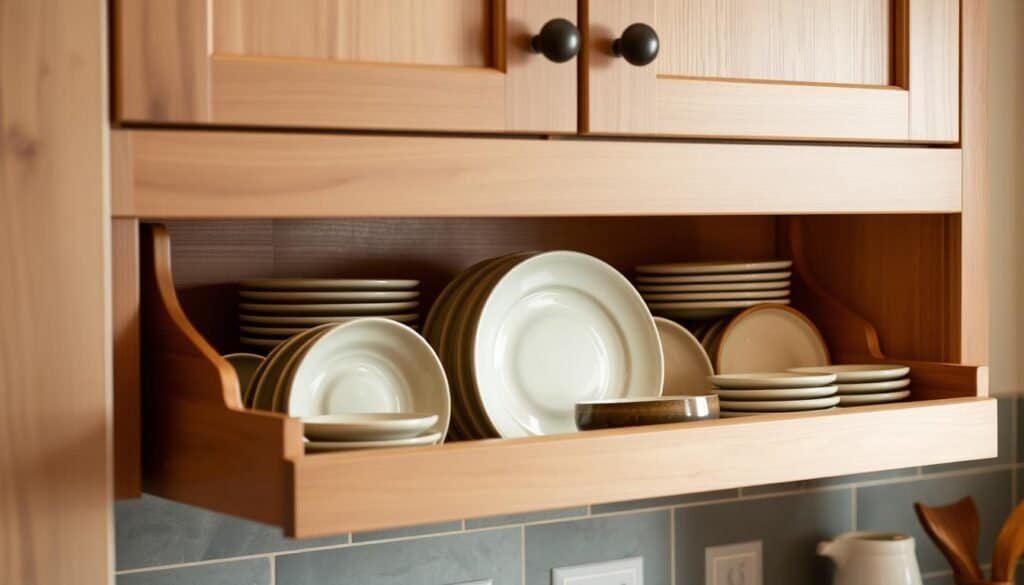 under-cabinet plate storage under-cabinet plate storage