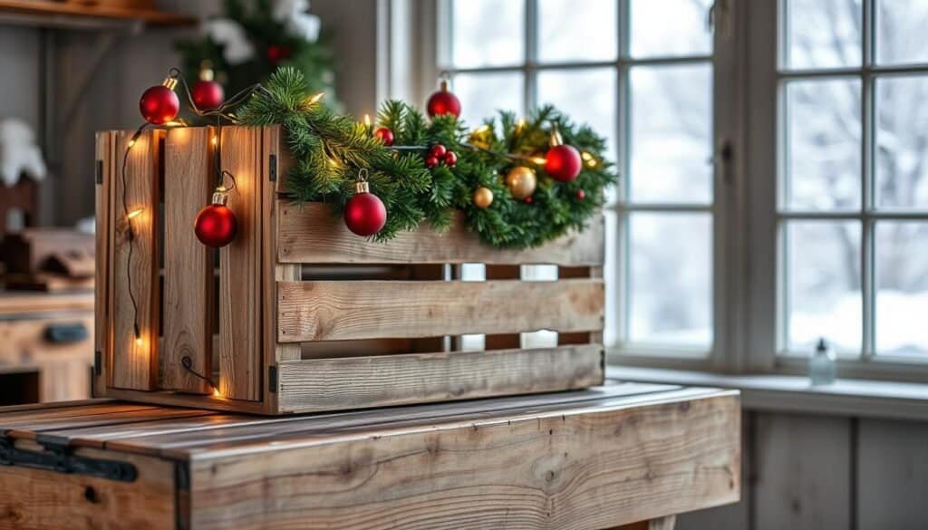 upcycled wooden crate holiday projects upcycled wooden crate holiday projects