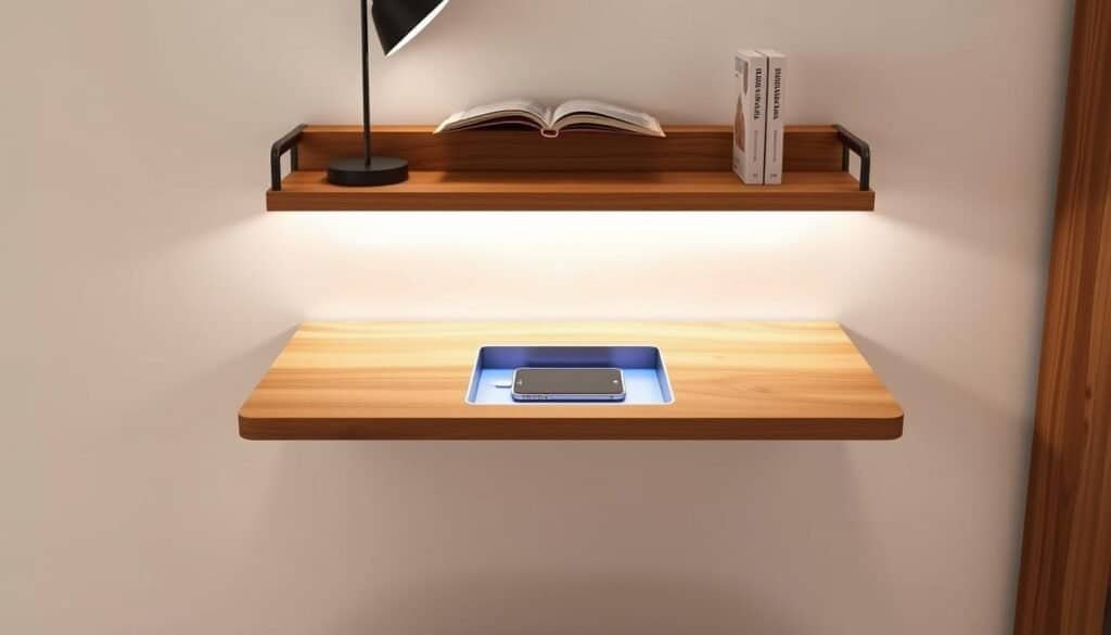 wall-mounted bedside desk shelf combo wall-mounted bedside desk shelf combo