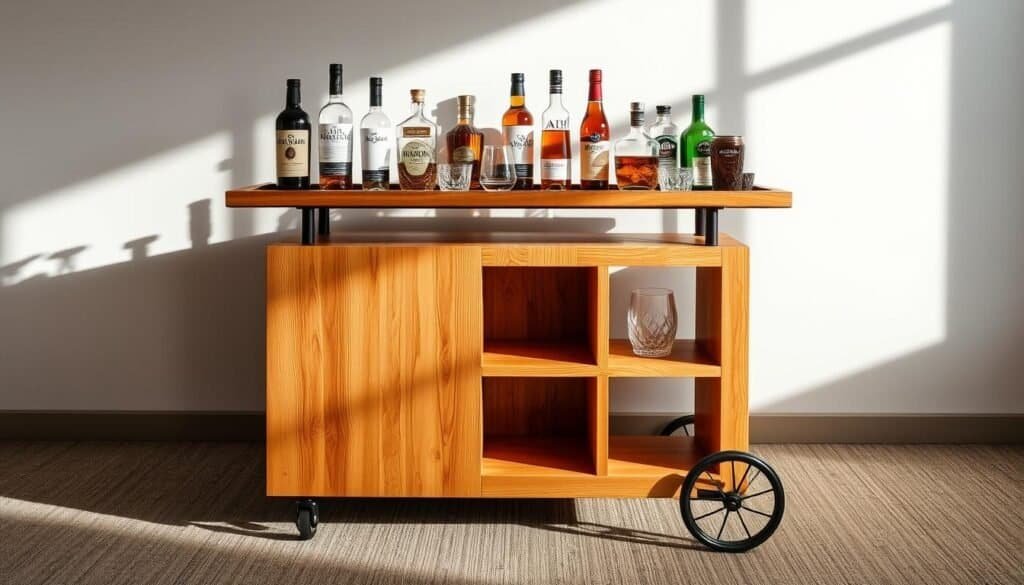 wooden cube bar cart wooden cube bar cart