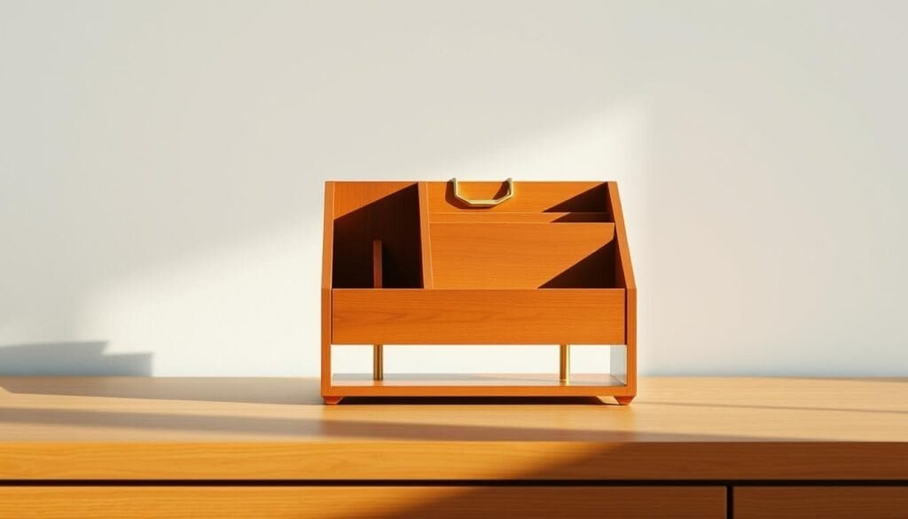 wooden desk organizer