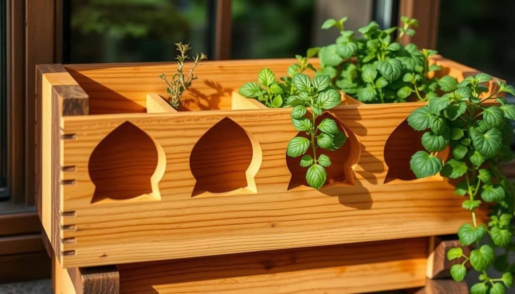 wooden herb planter box wooden herb planter box