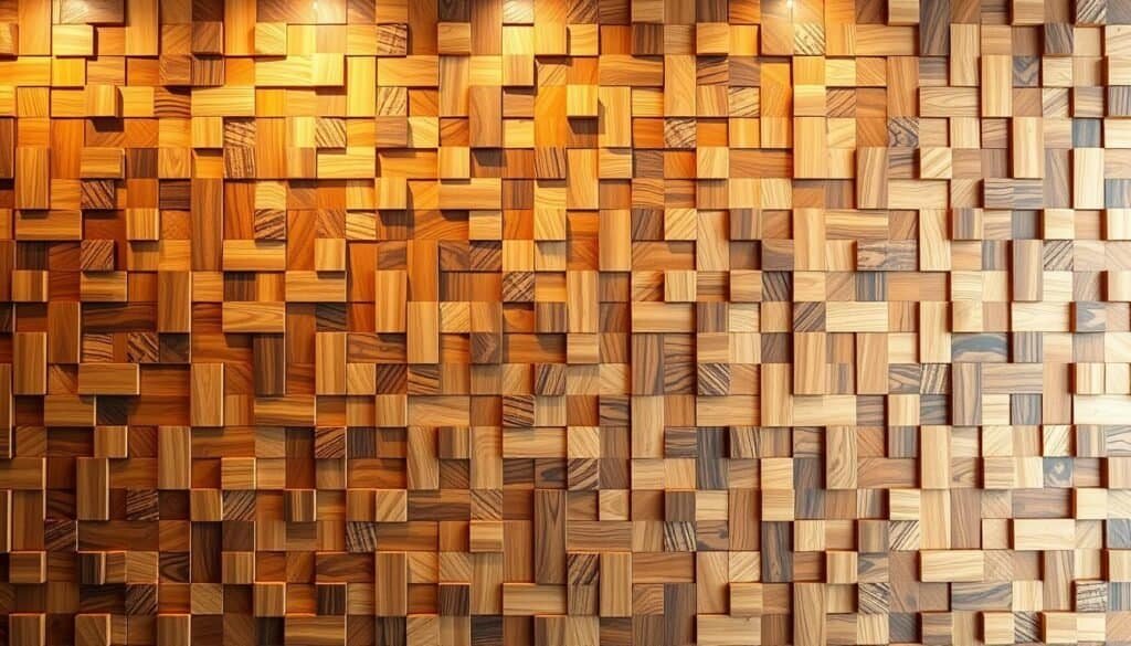 wooden mosaic wall art