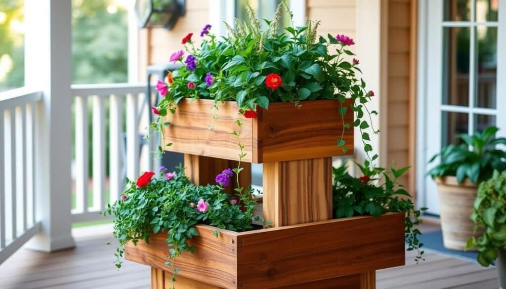 wooden tiered planters wooden tiered planters
