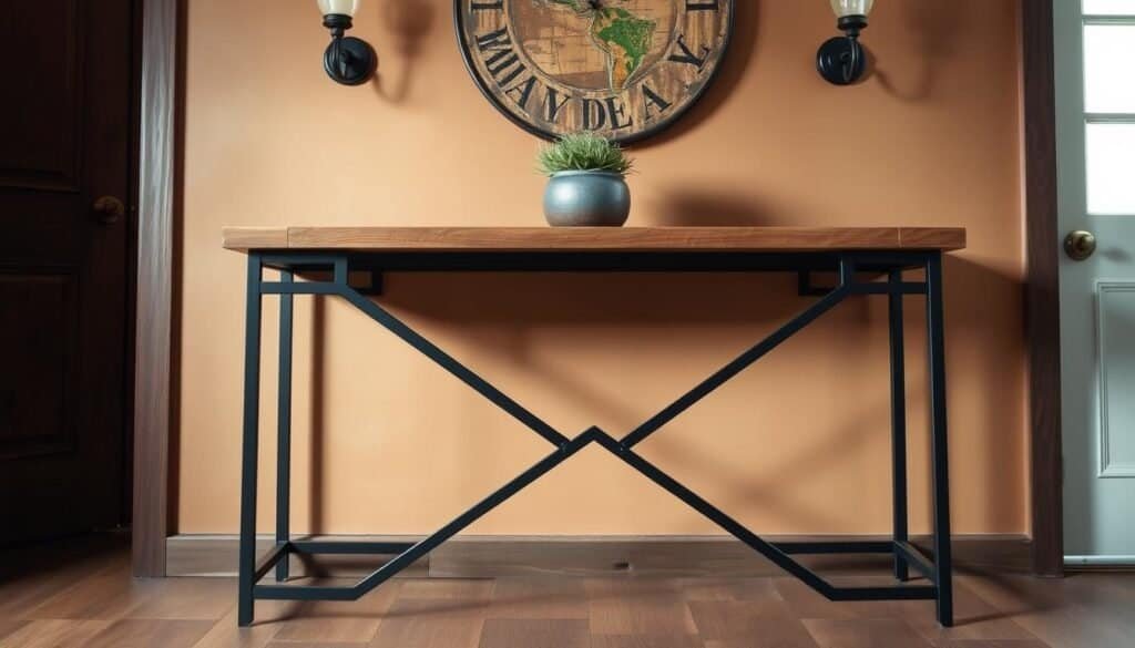 x-frame rustic console table x-frame rustic console table