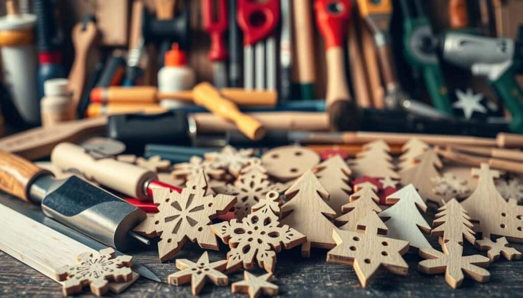 DIY holiday wood crafts tools