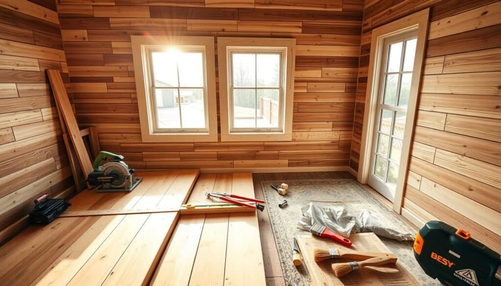 DIY shiplap installation DIY shiplap installation