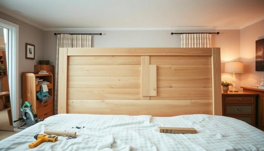 DIY wooden headboard construction DIY wooden headboard construction