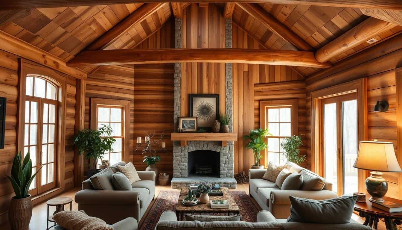The Art of Living Room Wood Walls With Natural Texture