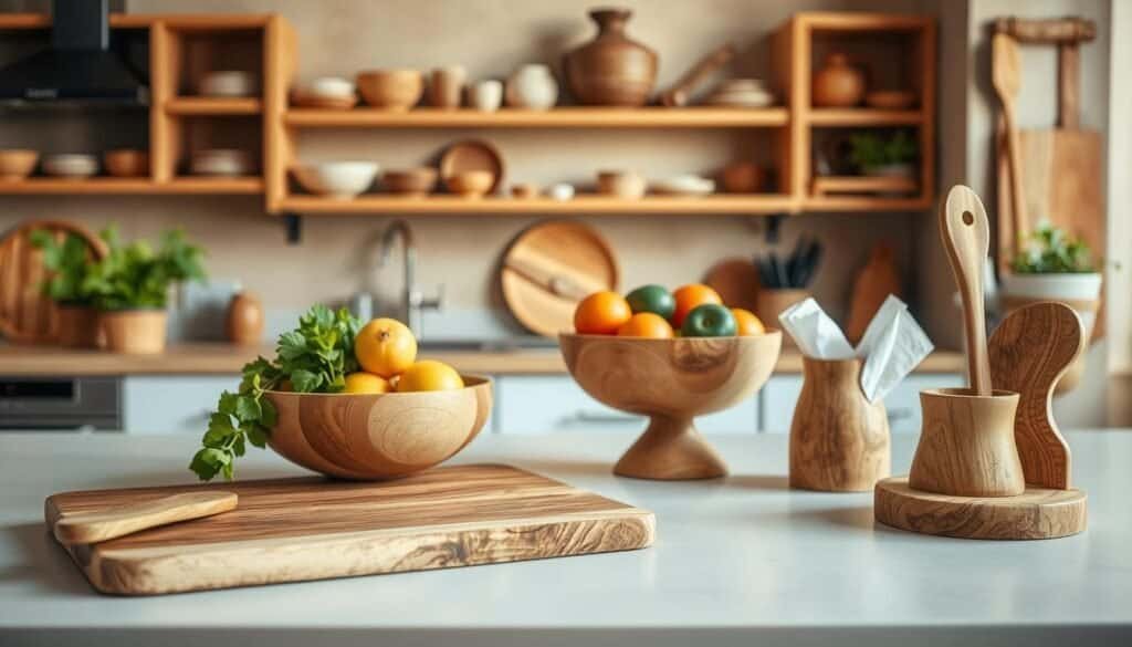 Wooden kitchen accents Wooden kitchen accents
