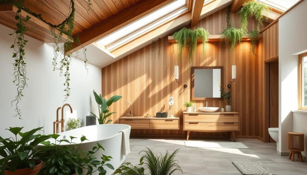 bathroom decor with wood and greenery bathroom decor with wood and greenery