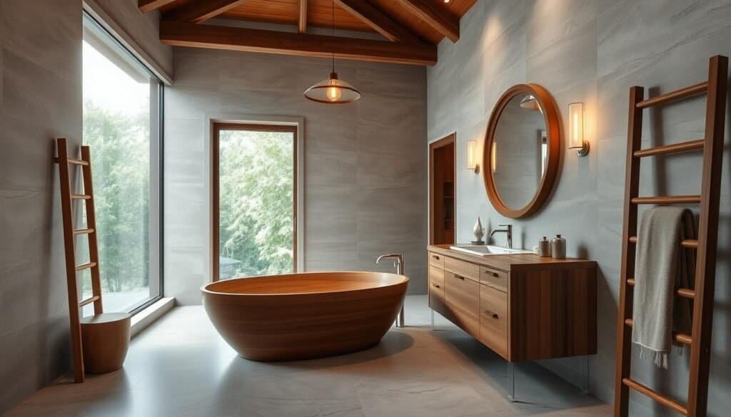 bathroom transformations with wooden elements bathroom transformations with wooden elements
