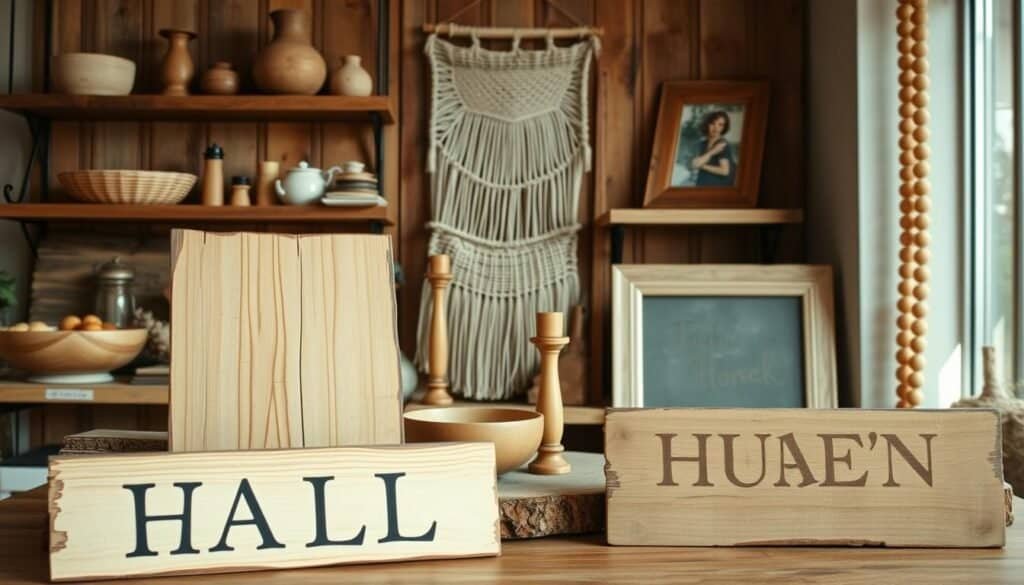 budget-friendly wood decor