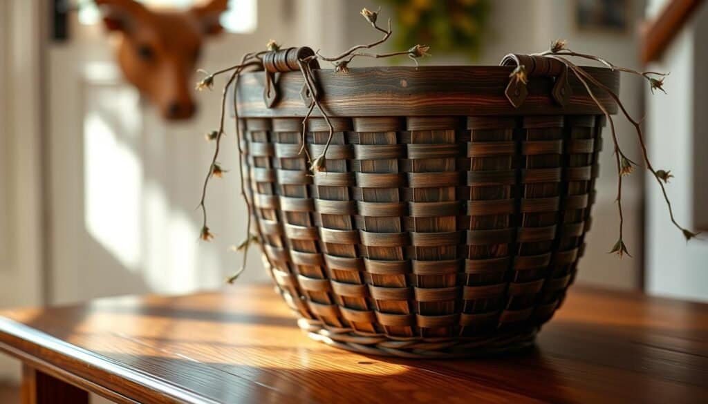 dark wooden basket decor dark wooden basket decor