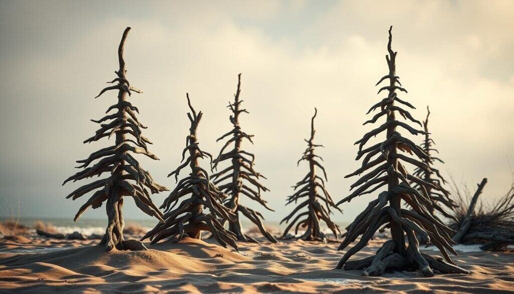 driftwood christmas trees