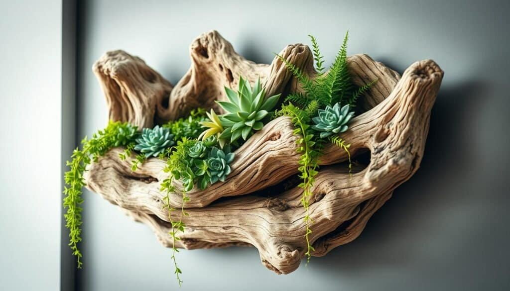 driftwood wall planter