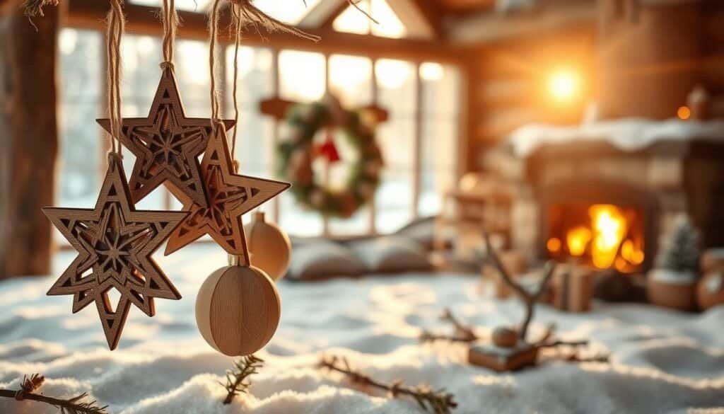 eco-friendly wooden holiday decor