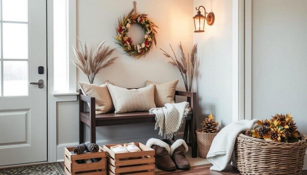 entryway space with seasonal decor entryway space with seasonal decor