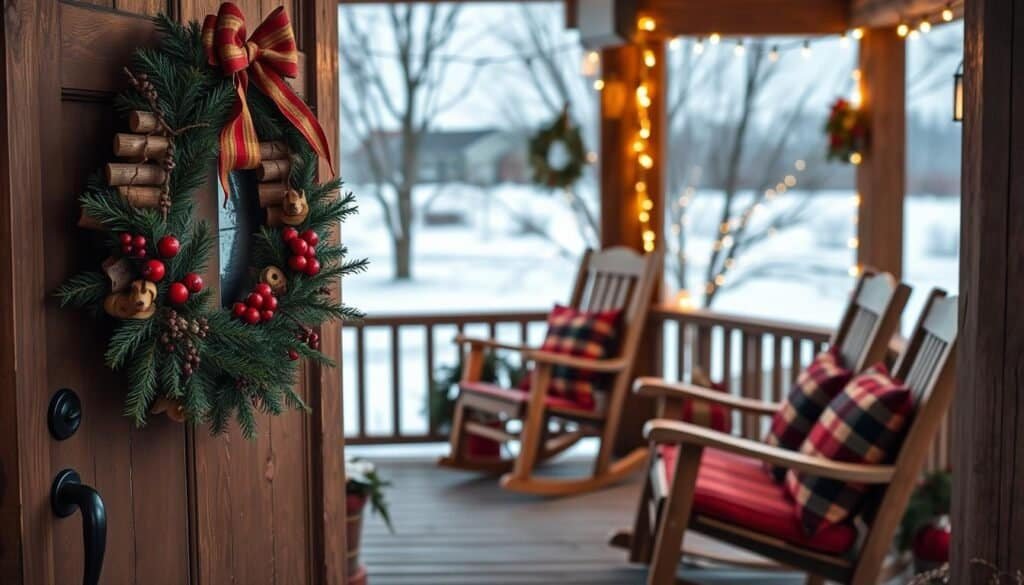 front porch christmas decor
