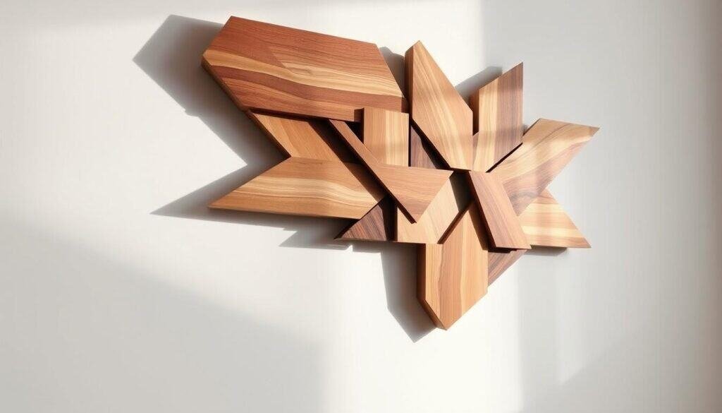 geometric wood wall art