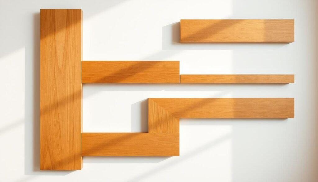 geometric wooden wall art