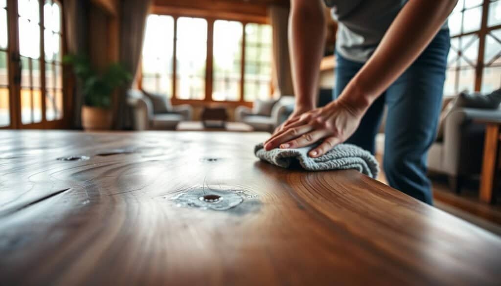handcrafted coffee table care