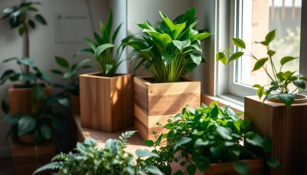 indoor wooden planters