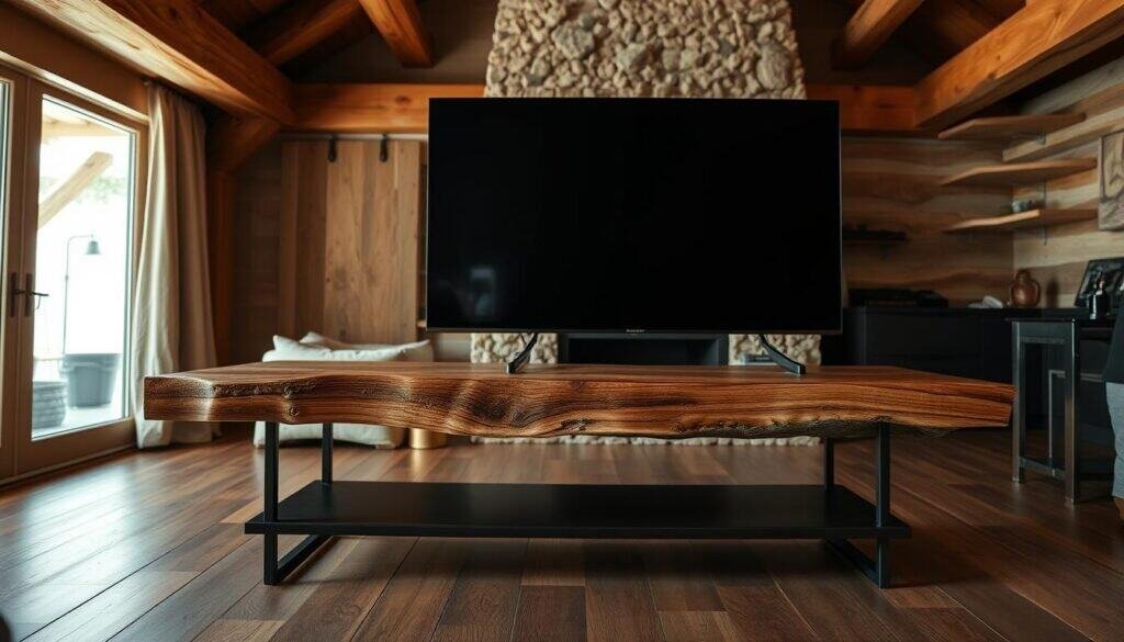 live edge TV stand live edge TV stand