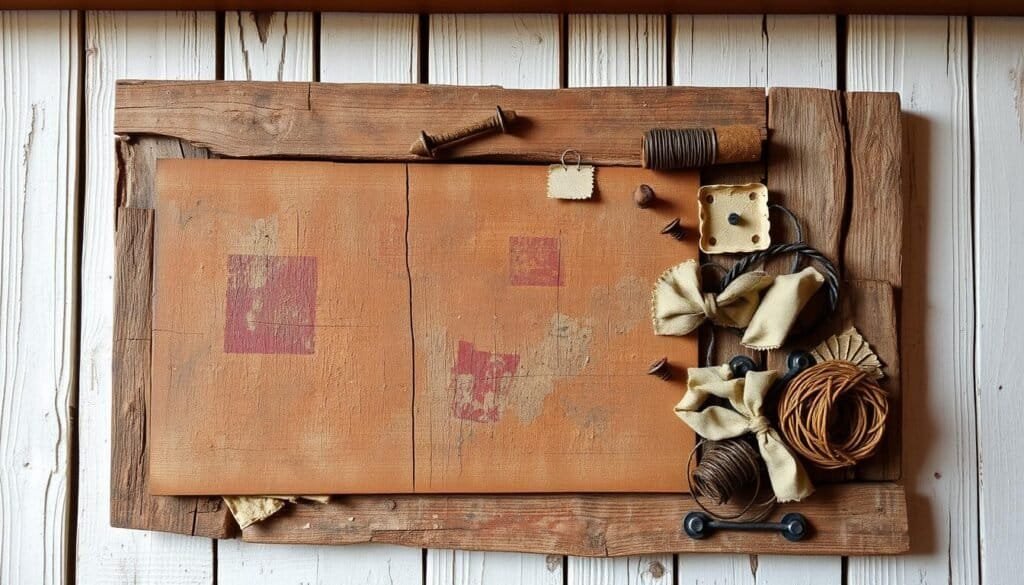 mixed-media rustic wall art