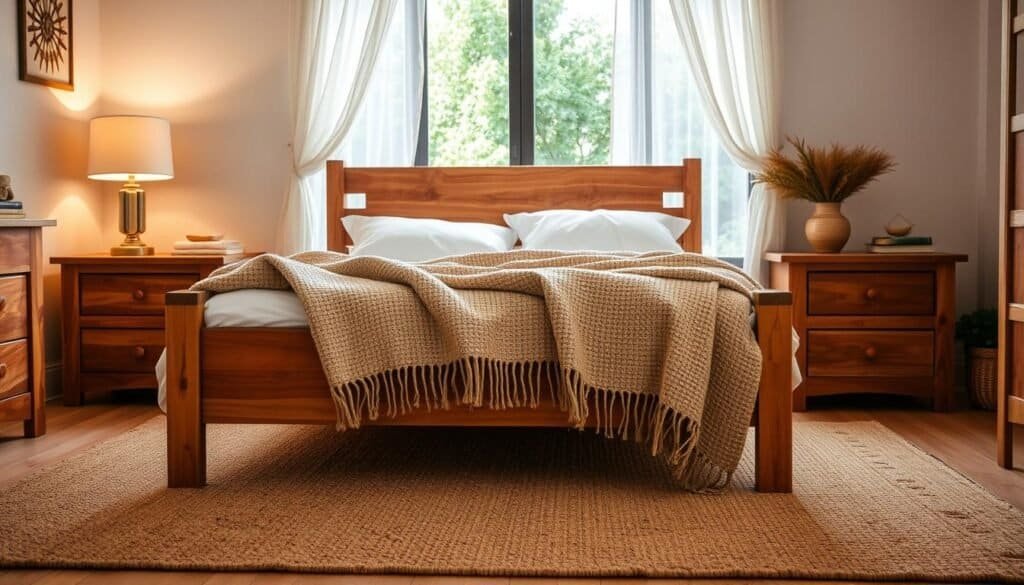 natural fibers in wooden bedroom natural fibers in wooden bedroom