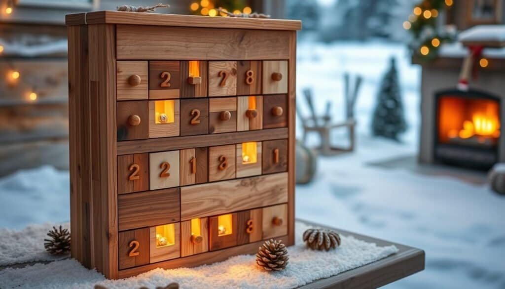 reclaimed wood advent calendar