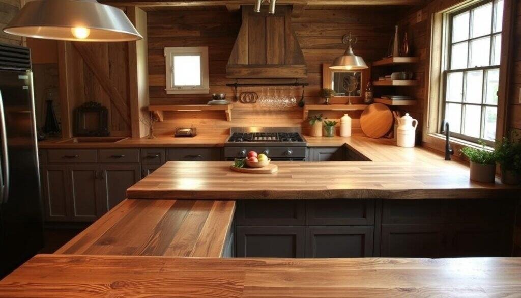 reclaimed wood countertops
