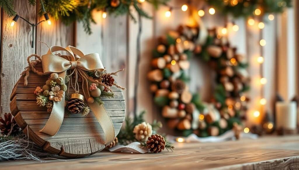 reclaimed wood holiday decor