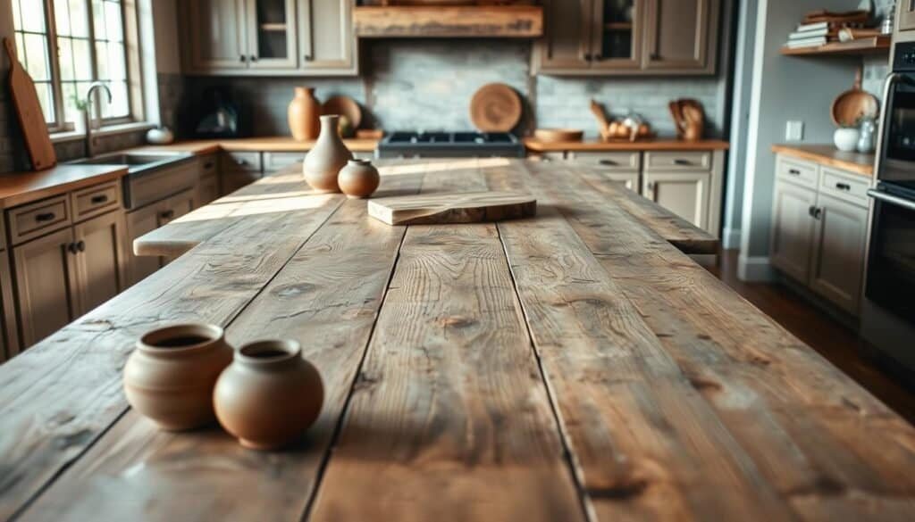 rustic kitchen island