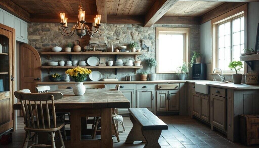 rustic wood kitchen decor
