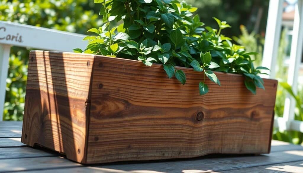 rustic wood planter project rustic wood planter project